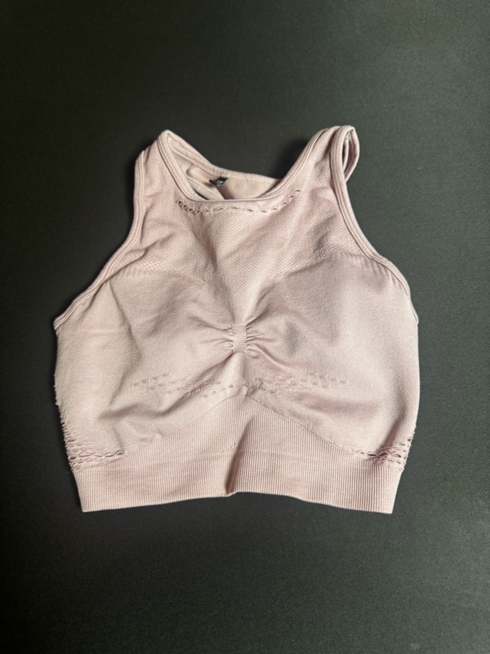 Gymshark Seamless Set Leggings Sports Bra Green Pink XS S Athleisure